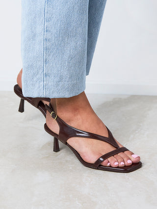 Myth Brown Heeled Sandals