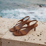 Myth Tan Heeled Sandals