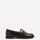 Maison Brown Faux Croc Patent Leather Loafers