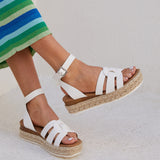 Dakota White Espadrille Sandals