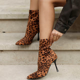 Pantha Leopard Sock Ankle Boots