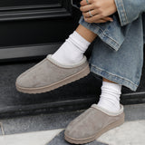 Tammy Ash Grey Faux Suede Slippers