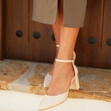 Jude Nude Faux Leather Court Heels