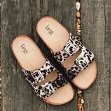 Drift Leopard Print Slider Sandals