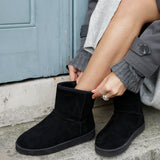 Addy Black Faux Fur Ankle Boots