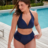 Amalfi Navy High Waisted Tummy Control Bikini