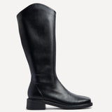 Nadine Black Faux Leather Long Boots