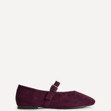 Nadira Burgundy Mary Jane Style Flats