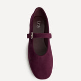 Nadira Burgundy Mary Jane Style Flats