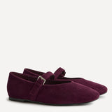 Nadira Burgundy Mary Jane Style Flats