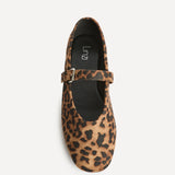 Nadira Leopard Mary Jane Style Flats