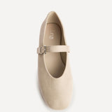 Nadira Nude Mary Jane Style Flats