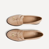 Nancy Mocha Patent Faux Leather Loafers