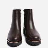 Navigate Brown Croc Wedge Ankle Boots