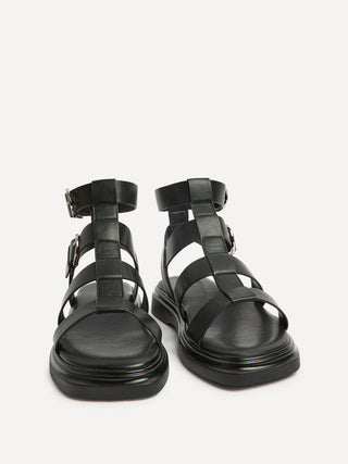 Naya Black Gladiator Style Sandals