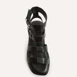 Naya Black Gladiator Style Sandals