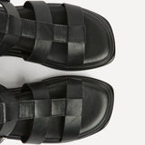 Naya Black Gladiator Style Sandals
