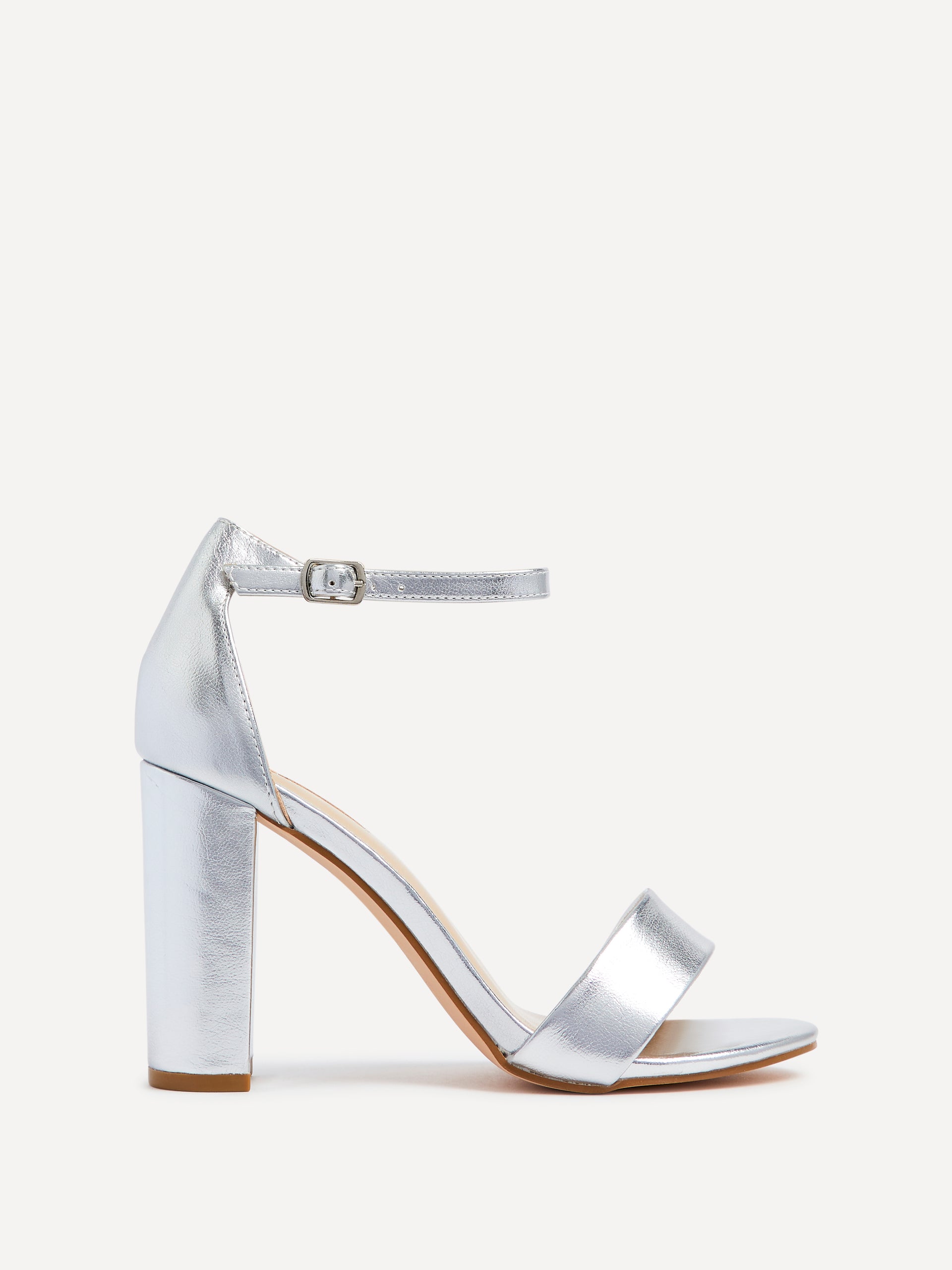 Nelly Faux Leather Barely There Heels