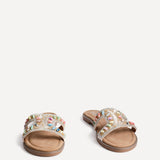 Nerissa Diamante Beaded Flat Sandals