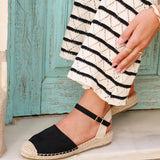 Neroli Black Closed Toe Espadrille Sandals