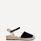 Neroli Black Closed Toe Espadrille Sandals