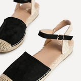 Neroli Black Closed Toe Espadrille Sandals