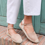 Neroli Taupe Closed Toe Espadrille Sandals