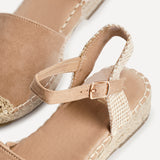Neroli Taupe Closed Toe Espadrille Sandals