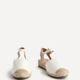 Neroli White Closed Toe Espadrille Sandals