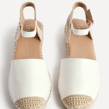 Neroli White Closed Toe Espadrille Sandals