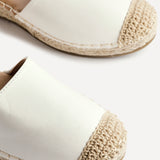 Neroli White Closed Toe Espadrille Sandals