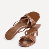 News Tan Mule Heels