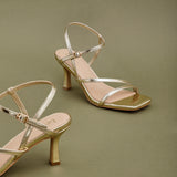 Nicole Gold Strappy Heels