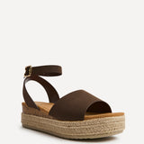 Nirvana Brown Nubuck Flatform Sandals