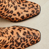 Noelle Leopard Heeled Sock Boots