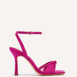 Nola Fuchsia Faux Suede Knotted Heels