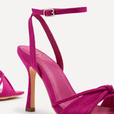 Nola Fuchsia Faux Suede Knotted Heels
