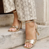 Nola Gold Knotted Heels