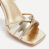 Nola Gold Knotted Heels