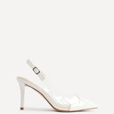 Nolita White Perspex Court Heels