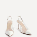Nolita White Perspex Court Heels