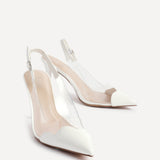 Nolita White Perspex Court Heels