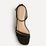 Noma Black Strappy Wedge Sandal