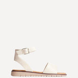 Nora Nude Faux Leather Flat Sandals