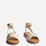 Nora Nude Faux Leather Flat Sandals