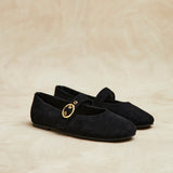 Nova Wide Fit Black Mary Jane Flats