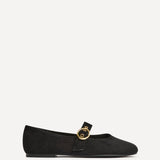 Nova Wide Fit Black Mary Jane Flats
