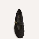 Nova Wide Fit Black Mary Jane Flats