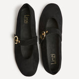 Nova Wide Fit Black Mary Jane Flats