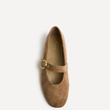 Nova Wide Fit Taupe Mary Jane Flats